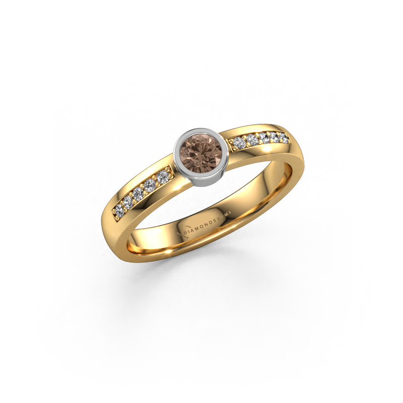 Image of Ring Ise 2 585 gold Brown diamond 0.45 crt