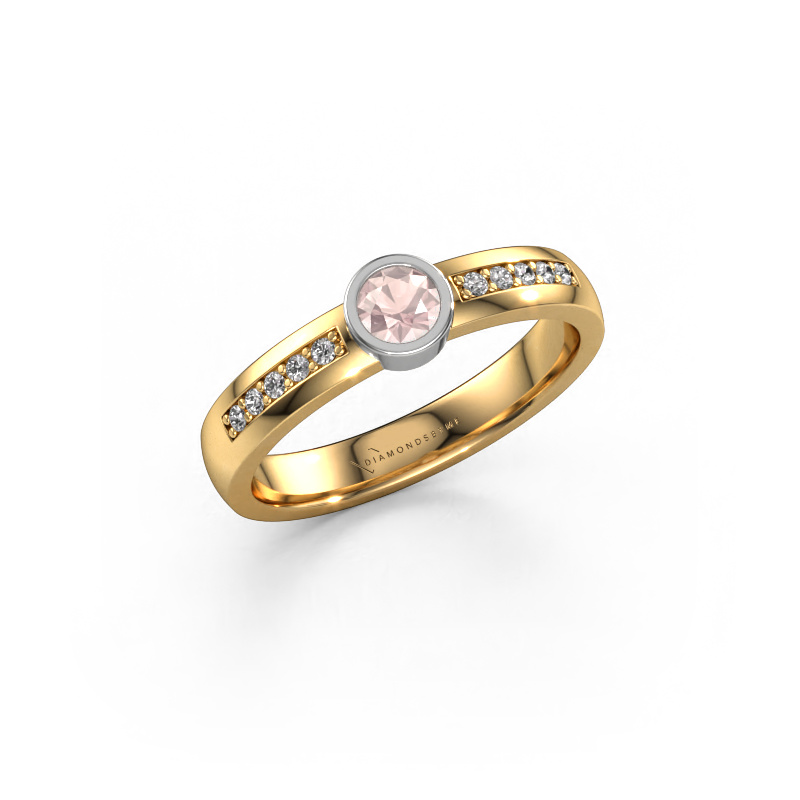 Image of Ring Ise 2 585 gold Morganite champagne 4 mm
