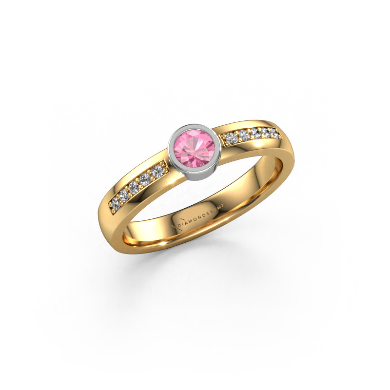 Image of Ring Ise 2 585 gold Pink sapphire 4 mm