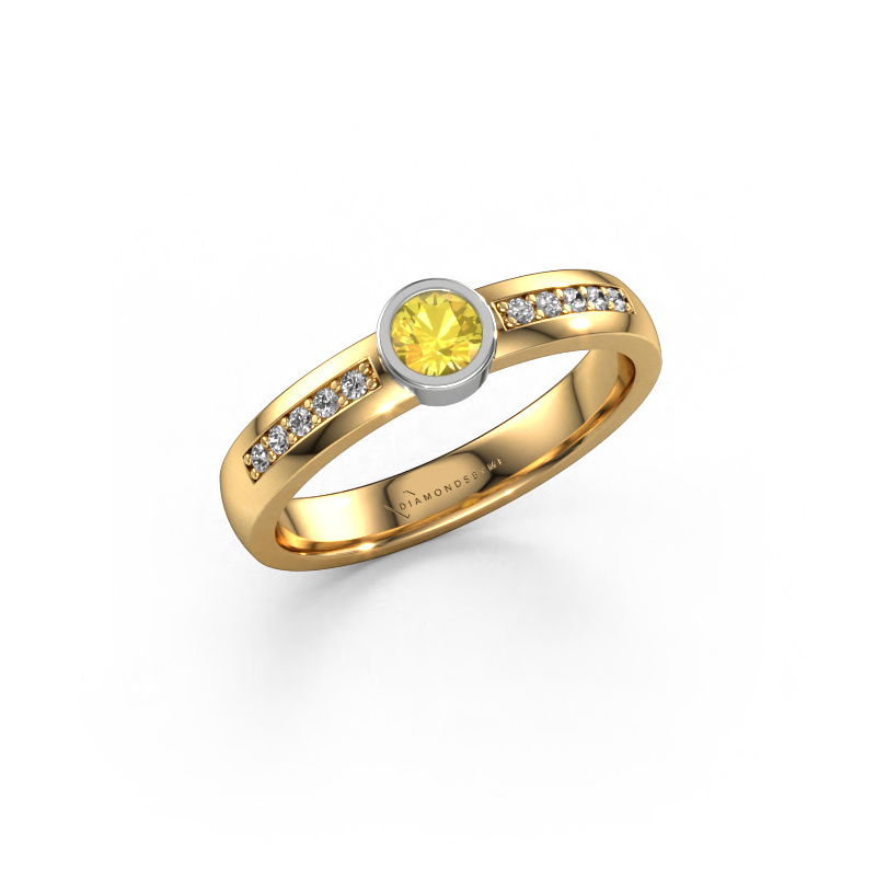 Bild von Ring Ise 2 585 Gold Gelb Saphir 4 mm