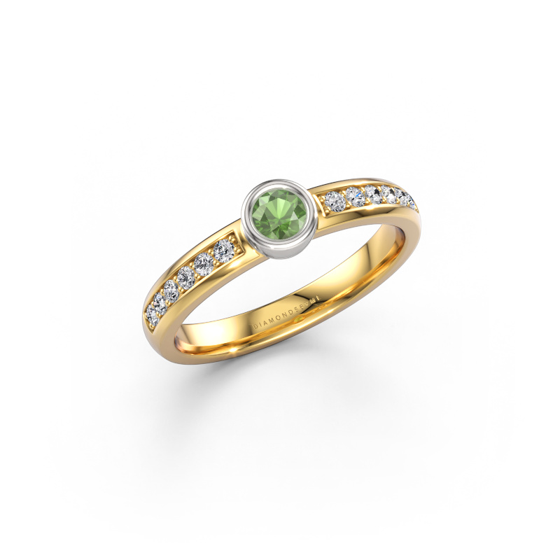 Bild von Ring Ise 2 585 Gold Turmalin grün 4 mm