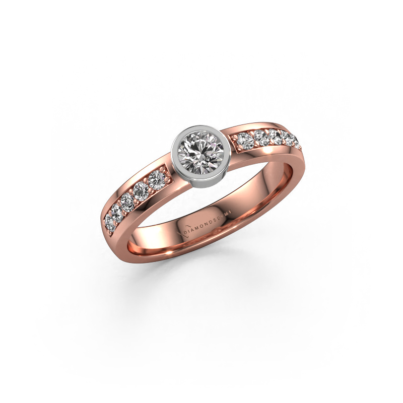 Image de Bague Ise 2 585 or rose Diamant 0.50 crt