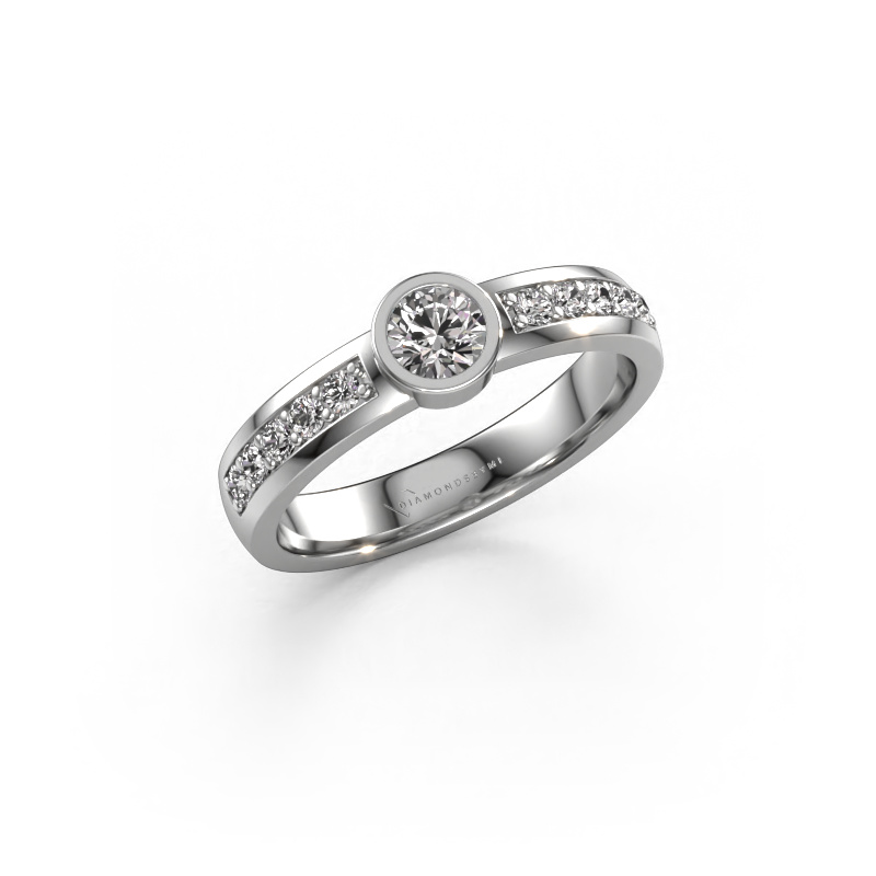 Image de Bague Ise 2 585 or blanc Diamant 0.50 crt