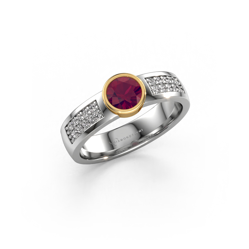 Bild von Verlobungsring Ise 3 585 Weißgold Rhodolit 4.7 mm