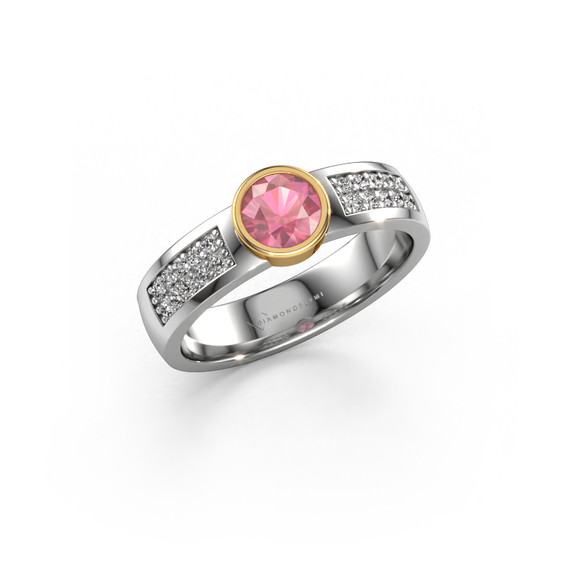 Bild von Verlobungsring Ise 3 585 Weißgold Turmalin rosa 4.7 mm