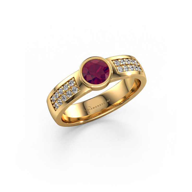 Bild von Verlobungsring Ise 3 585 Gold Rhodolit 4.7 mm