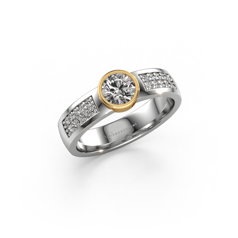 Bild von Verlobungsring Ise 3 585 Weißgold Diamant 0.65 crt