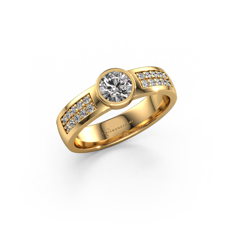 Image of Engagement ring Ise 3 585 gold Diamond 0.65 crt