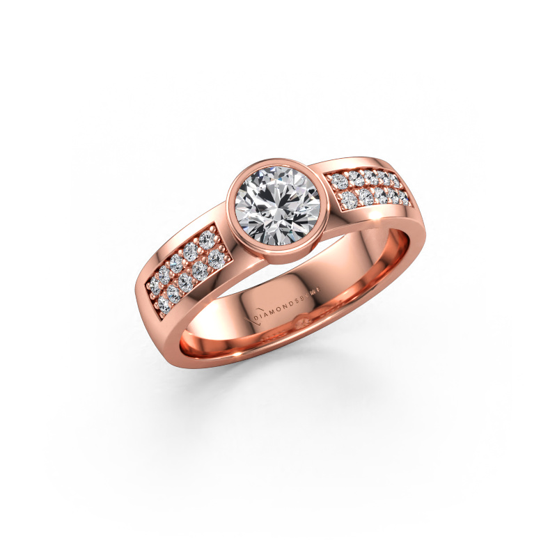 Bild av Förlovningsring Ise 3 585 roséguld Labbodlad diamant 0.75 crt