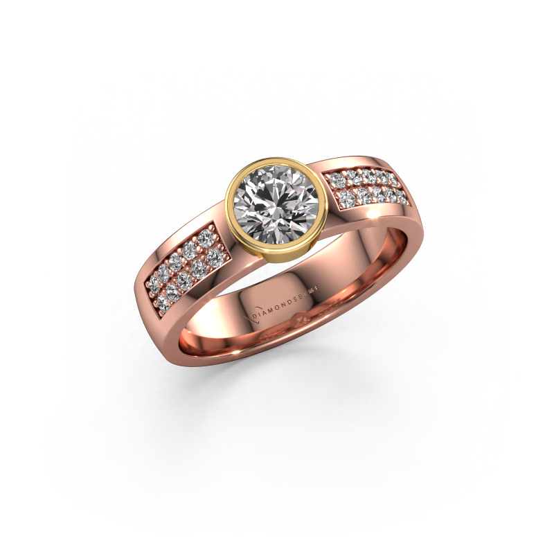 Image de Bague de fiançailles Ise 3 585 or rose Diamant 0.75 crt