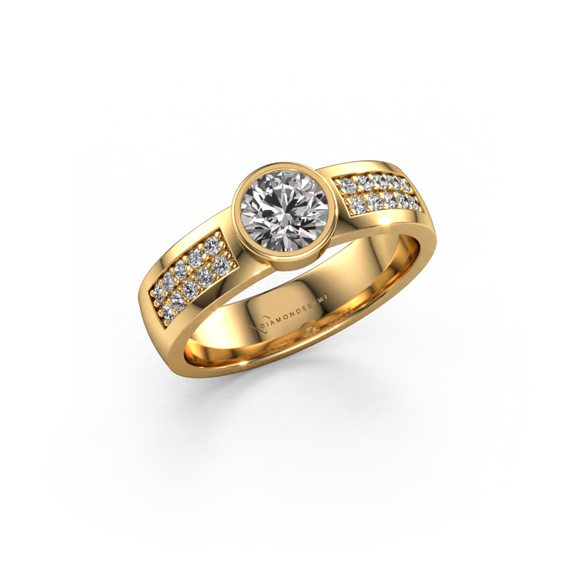 Image of Engagement ring Ise 3 585 gold Diamond 0.75 crt