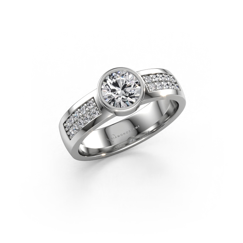 Bild von Verlobungsring Ise 3 950 Platin Lab-grown Diamant 0.85 crt