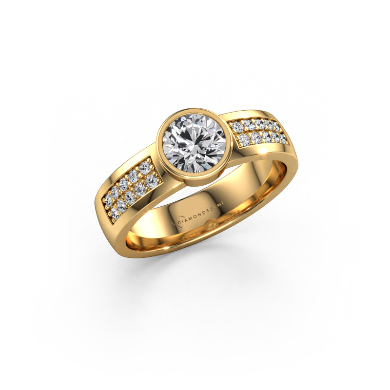 Image of Engagement ring Ise 3 585 gold Lab grown diamond 0.85 crt