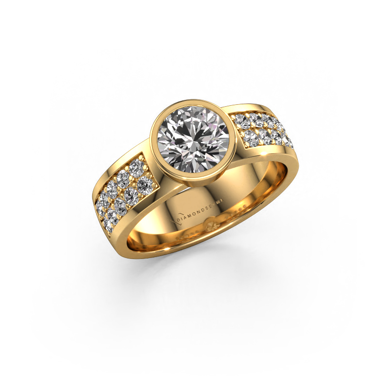 Bild von Verlobungsring Ise 3 585 Gold Diamant 1.40 crt