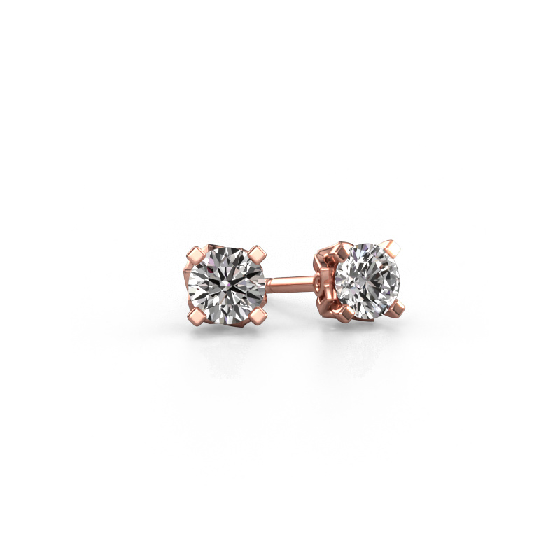 Image of Earrings Ize 585 rose gold Lab grown diamond 1.00 crt