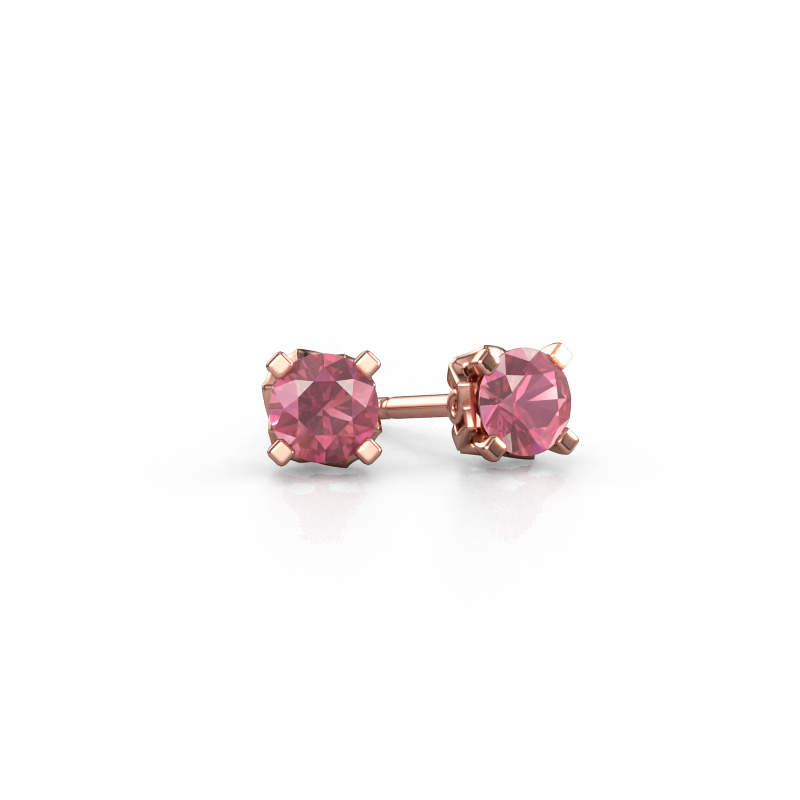 Bild von Ohrringe Ize 585 Roségold Turmalin rosa 5 mm