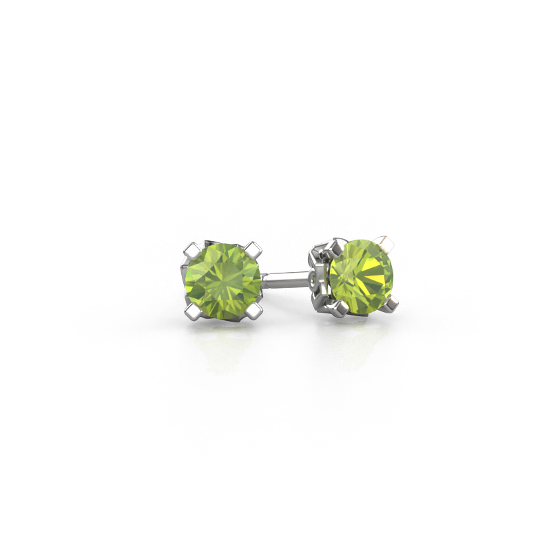 Bild von Ohrringe Ize 950 Platin Peridot 5 mm
