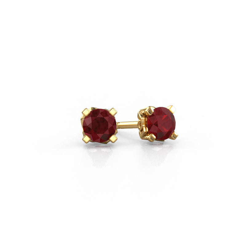 Image of Earrings Ize 585 gold Ruby 5 mm