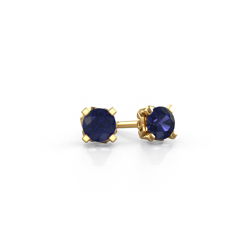 Image of Earrings Ize 585 gold Sapphire 5 mm