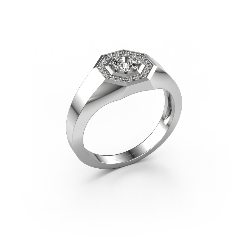 Image of Men's ring Jaap 950 platinum Diamond 0.42 crt