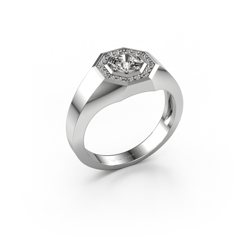 Image de Bague pour homme Jaap 585 or blanc Diamant synthétique 0.62 crt