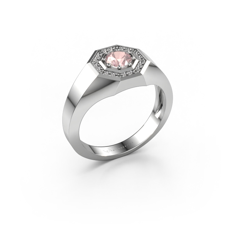 Image of Men's ring Jaap 950 platinum Morganite champagne 5 mm