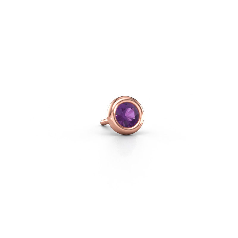 Bild von Herren Ohrstecker Jace 585 Roségold Amethyst 4 mm