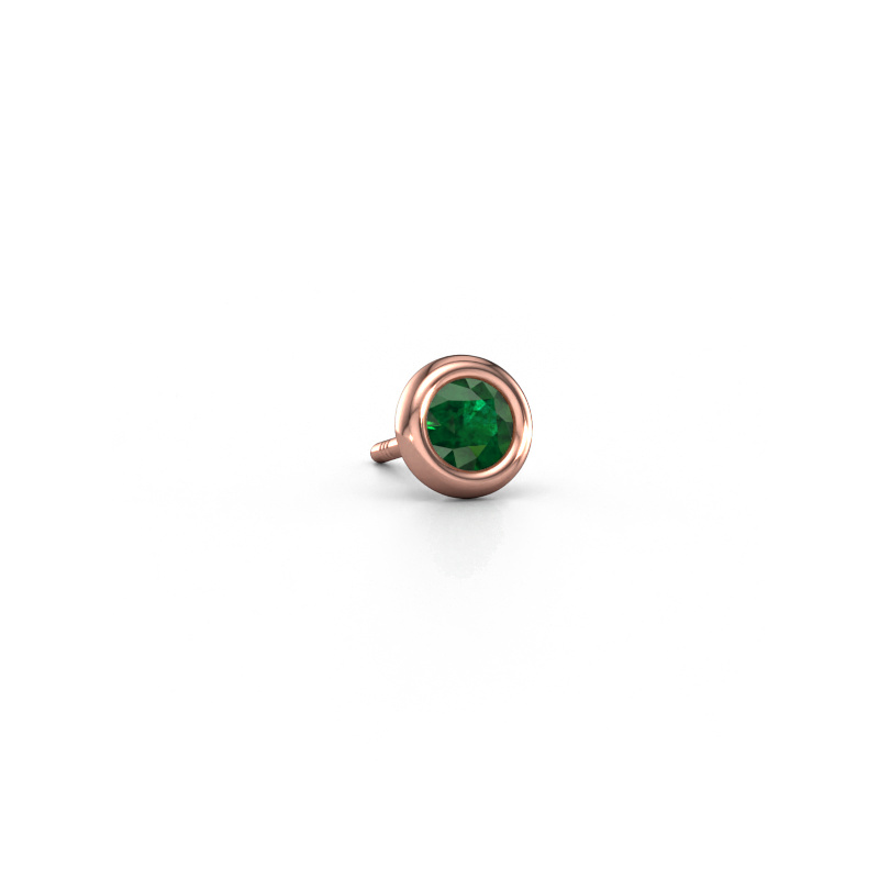 Bild von Herren Ohrstecker Jace 585 Roségold Smaragd 4 mm