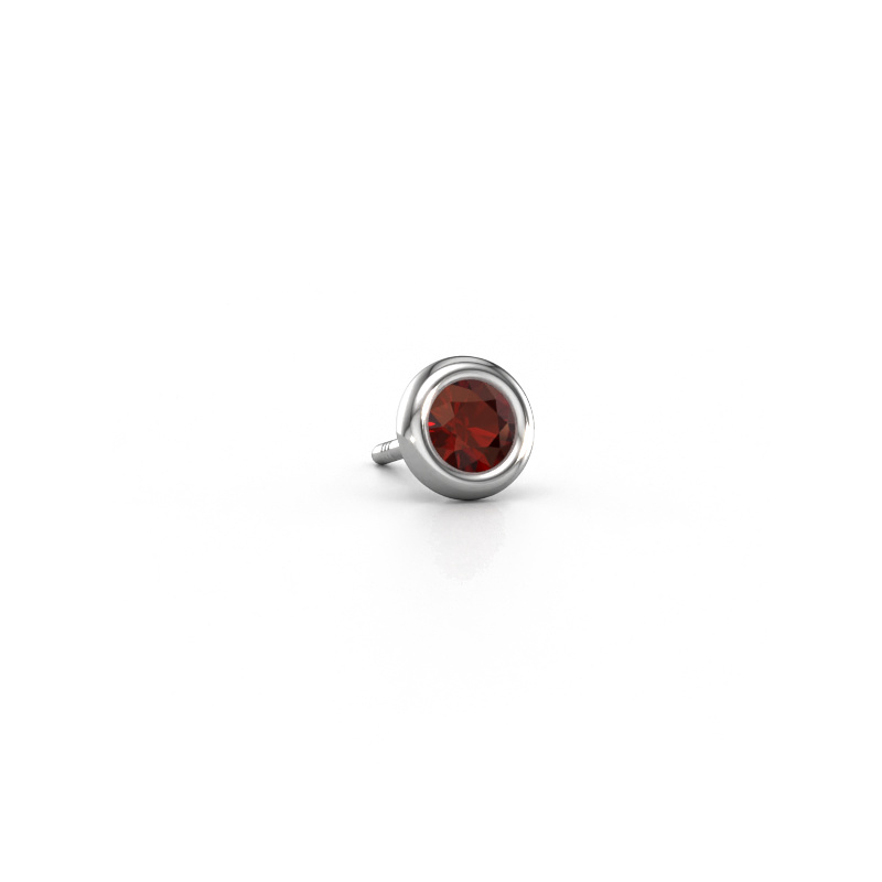 Bild von Herren Ohrstecker Jace 585 Weißgold Granat 4 mm