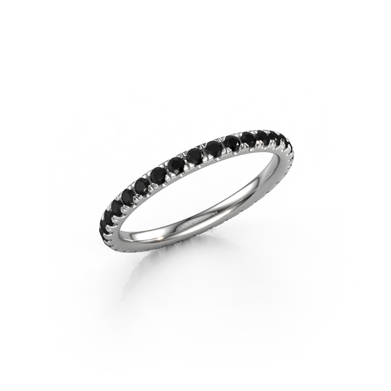 Image of Stackable ring Jackie 1.7 585 white gold Black diamond 0.792 crt