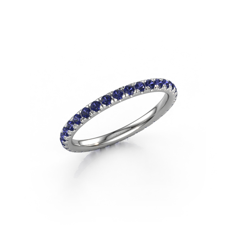 Image of Stackable ring Jackie 1.7 585 white gold Sapphire 1.7 mm