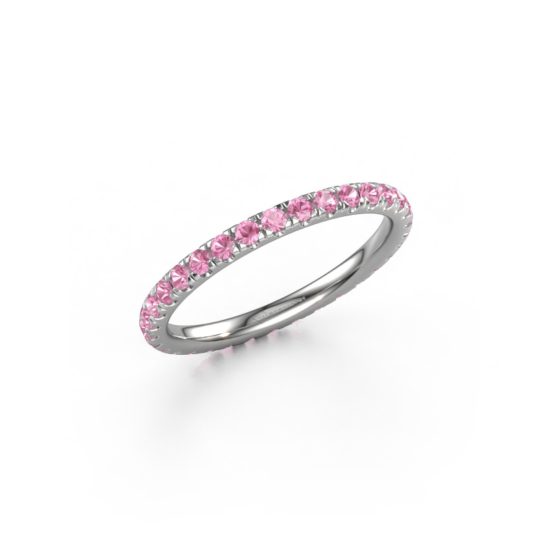 Bild von Vorsteckring Jackie 1.7 950 Platin Pink Saphir 1.7 mm