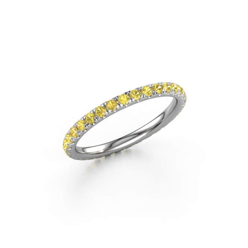 Bild von Vorsteckring Jackie 1.7 950 Platin Gelb Saphir 1.7 mm