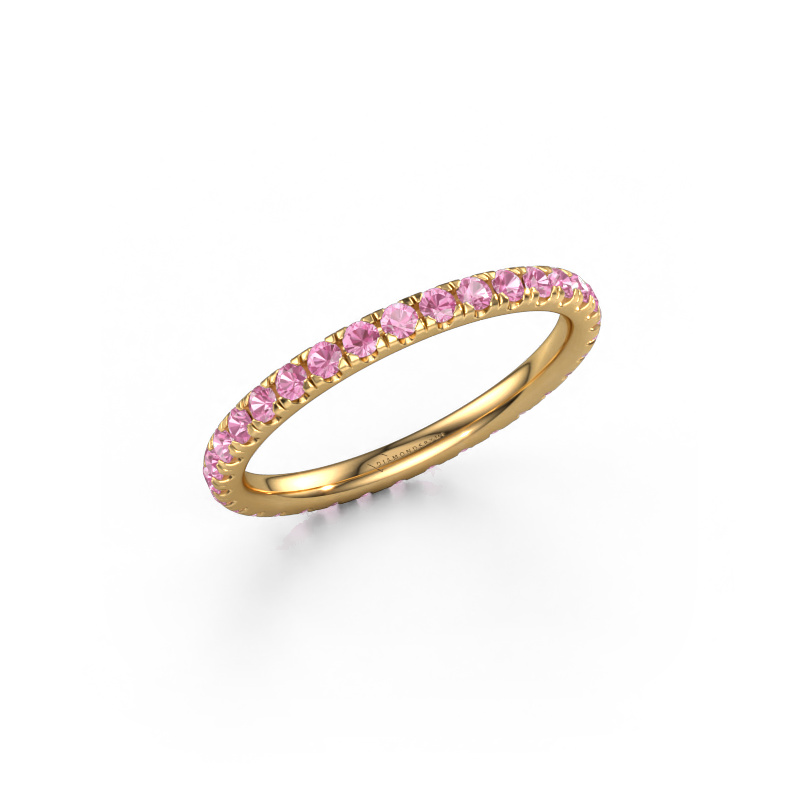 Image of Stackable ring Jackie 1.7 585 gold Pink sapphire 1.7 mm