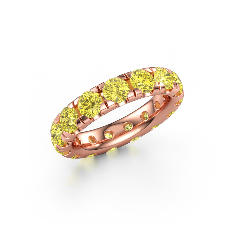 Bild av Stapelbar ring Jackie 4.2 585 roséguld Gul labbodlad diamant 4.2 mm