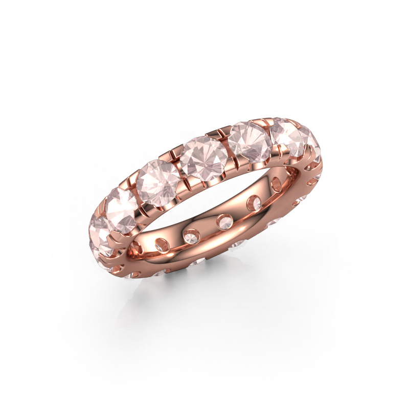 Image of Stackable ring Jackie 4.2 585 rose gold Morganite champagne 4.2 mm