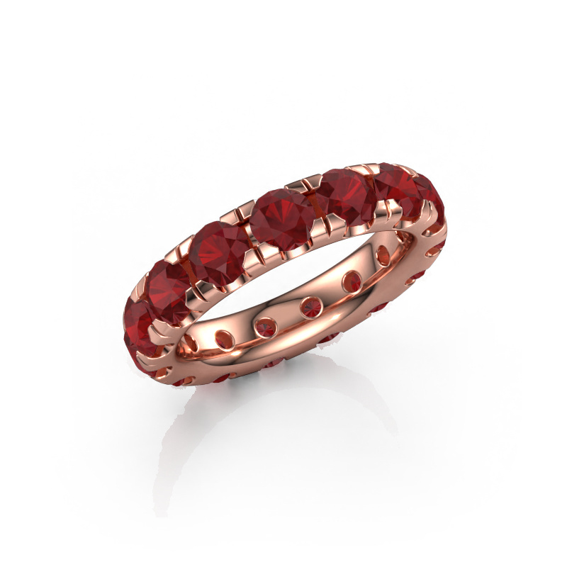 Image of Stackable ring Jackie 4.2 585 rose gold Ruby 4.2 mm