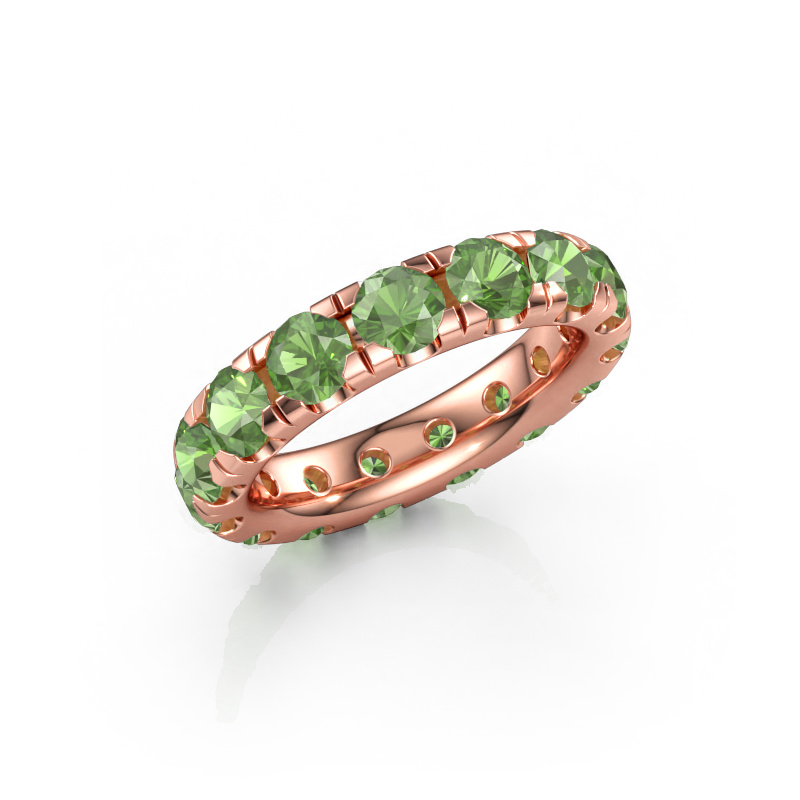 Afbeelding van Aanschuifring Jackie 4.2 585 rosé goud Toermalijn groen 4.2 mm