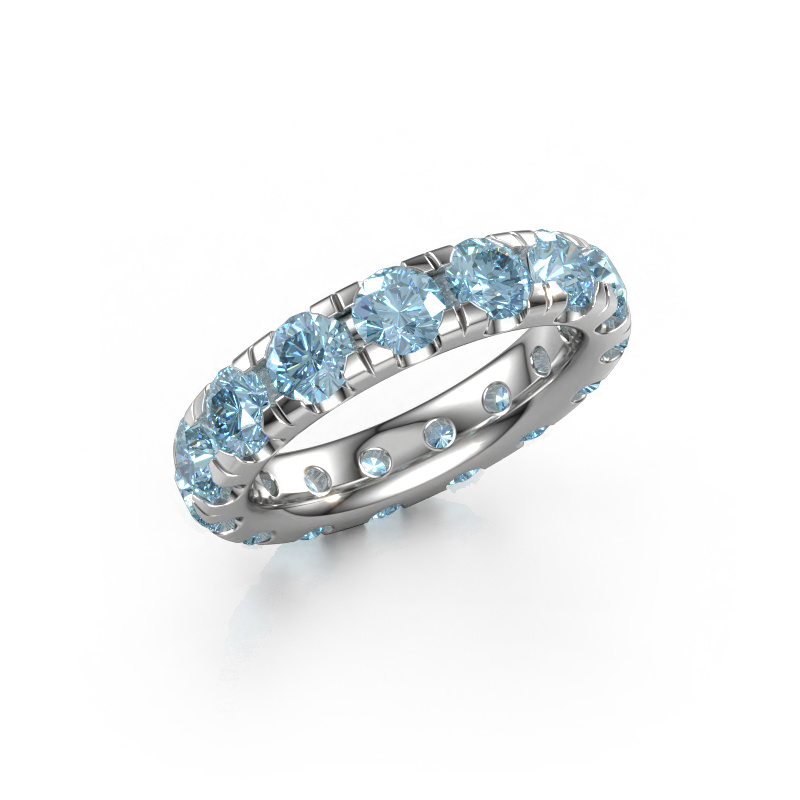 Bild von Vorsteckring Jackie 4.2 585 Weißgold Blauer Labordiamant 4.2 mm