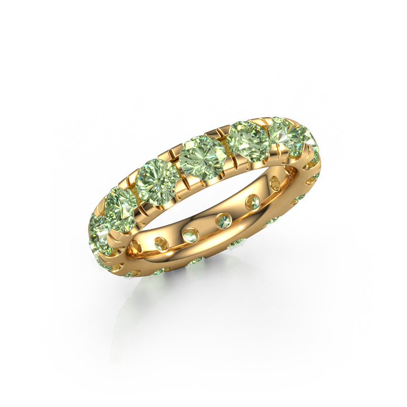 Image of Stackable ring Jackie 4.2 585 gold Green lab grown diamond 4.2 mm