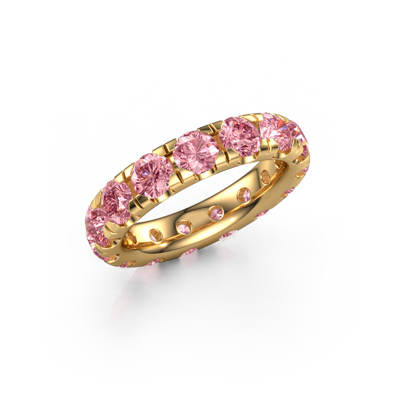 Image of Stackable ring Jackie 4.2 585 gold Pink lab grown diamond 4.2 mm