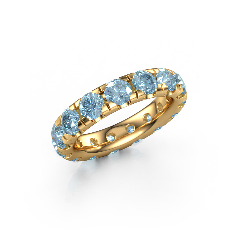 Image of Stackable ring Jackie 4.2 585 gold Blue lab grown diamond 4.2 mm