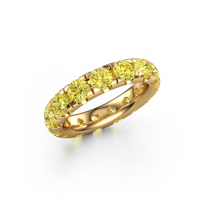 Image of Stackable ring Jackie 4.2 585 gold Yellow lab grown diamond 4.2 mm