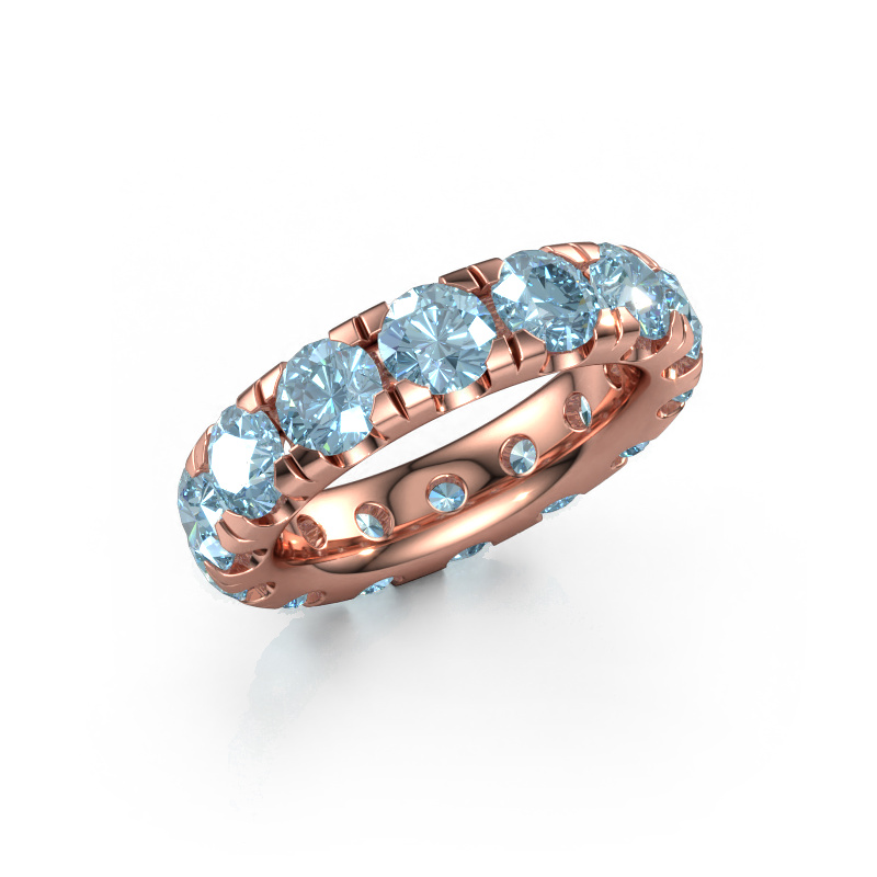 Bild von Vorsteckring Jackie 4.7 585 Roségold Blauer Labordiamant 4.7 mm