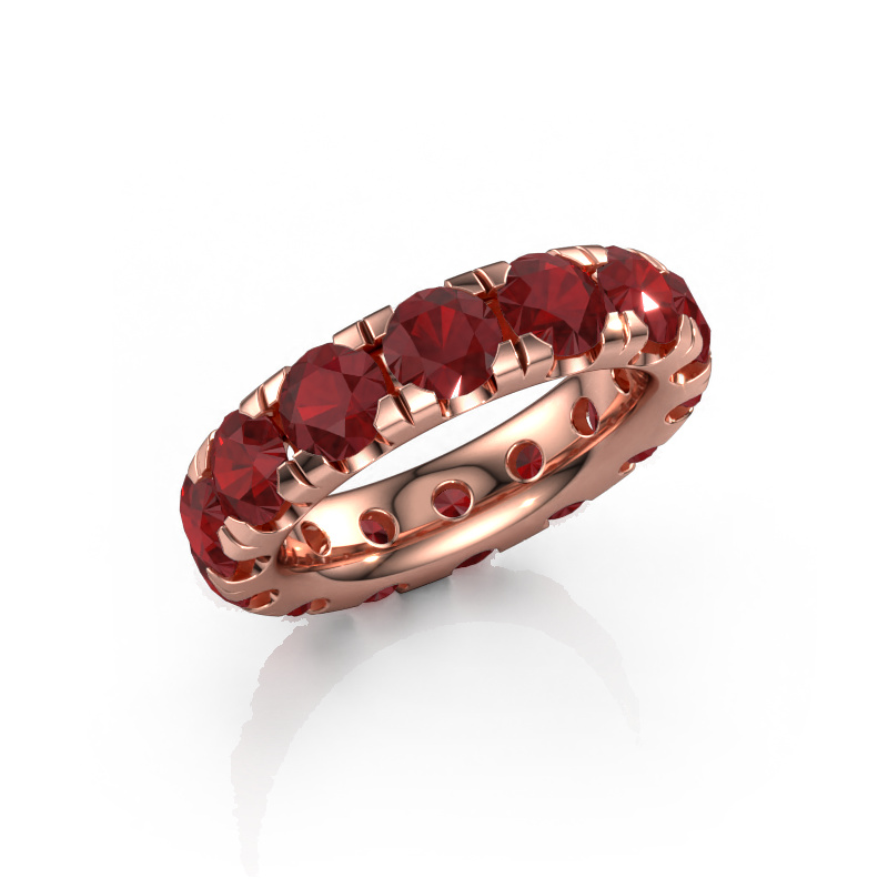 Image of Stackable ring Jackie 4.7 585 rose gold Ruby 4.7 mm