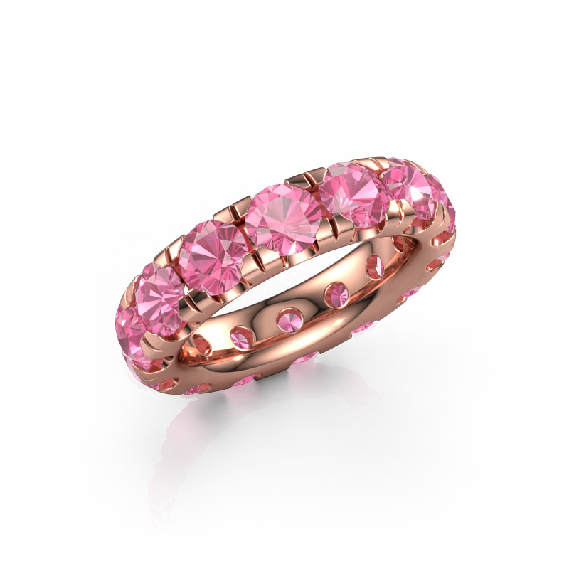Image of Stackable ring Jackie 4.7 585 rose gold Pink sapphire 4.7 mm