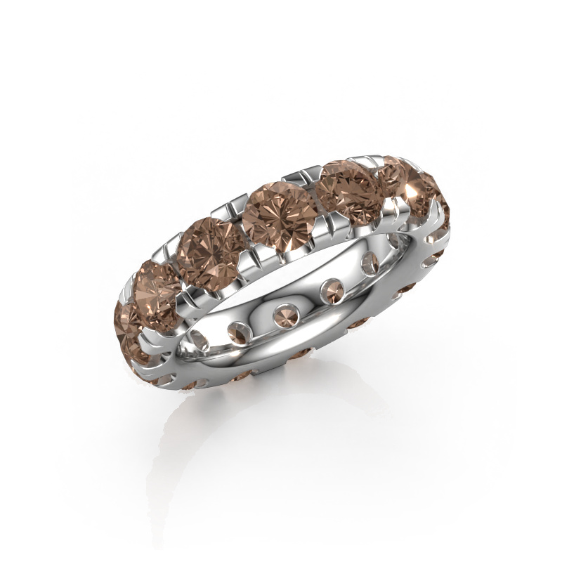 Image of Stackable ring Jackie 4.7 585 white gold Brown diamond 5.60 crt