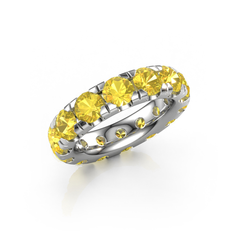 Image of Stackable ring Jackie 4.7 950 platinum Yellow sapphire 4.7 mm
