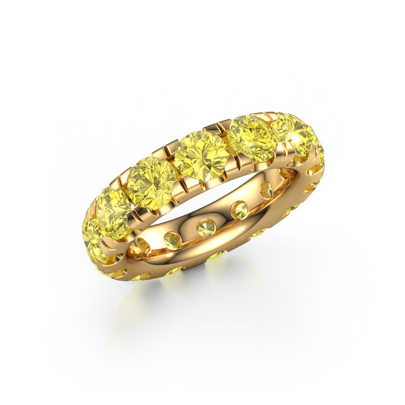 Image of Stackable ring Jackie 4.7 585 gold Yellow lab grown diamond 4.7 mm