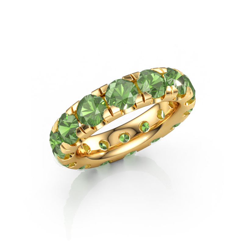 Bild von Vorsteckring Jackie 4.7 585 Gold Turmalin grün 4.7 mm